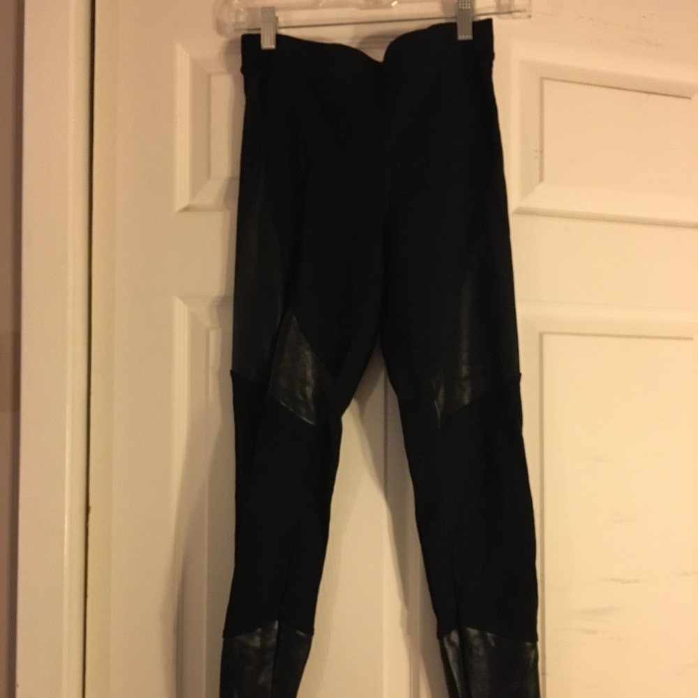 Fake Leather Black Leggings.